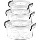 Bonny Box 3'lü Yuvarlak Saklama Kabı -82112 - Renkli