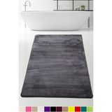 Bonny Home 100x150 cm Elite Antrasit Peluş Kaymaz Tabanlı Pufidik Banyo Halısı