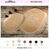 Bonny Home 2'li Vizon Exclusive Oval Püsküllü Banyo Halısı