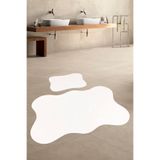 Bonny Home Anatolia 2'li Banyo Paspası Seti, 80x140 50x70 cm, Krem, Kaymaz Tabanlı Klozet Takımı