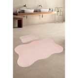 Bonny Home Anatolia 2'li Banyo Paspası Seti, 80x140 50x70 cm, Pudra, Kaymaz Tabanlı Klozet Takımı