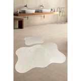 Bonny Home Anatolia 2'li Vizon 80X140 + 50X70 cm Büyük Ebat Banyo Paspası Seti Kaymaz Tabanlı Klozet Takımı - 50 x 70 cm - 80 x 140 cm