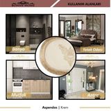Bonny Home Aspendos Krem 3lü Fransız Dantelli Çeyizlik Klozet Takımı Banyo Paspası Seti