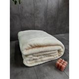 Bonny Home Aurora Krem Çift Kişilik Welsoft Peluş Battaniye - 185 x 220 cm