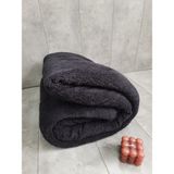 Bonny Home Aurora Siyah Çift Kişilik Welsoft Peluş Battaniye - 185 x 220 cm