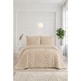 Bonny Home Bej Çift Kişilik Bohem Pike Takımı Mevsimlik 240X250 Yatak Örtüsü Seti Lissia