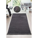 Bonny Home Bubble Antrasit Spor Saçaklı Mutfak Halısı, 100 x 230 cm, Yıkanabilir, Kaymaz Taban