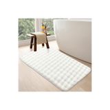 Bonny Home Bubble Krem Banyo Halısı, 50 x 120 cm, Makinede Yıkanabilir, Kaymaz Tabanlı