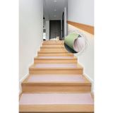 Bonny Home Comfort Pudra Pufidik Peluş Merdiven Halısı, Kaymaz Deri Tabanlı Basamak Paspası, 80x25 cm