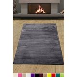 Bonny Home Elite Antrasit Peluş Halı Kaymaz Taban Kesme Pufidik Yolluk Yumuşak Yüzeyli