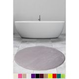 Bonny Home Elite Gri 150x150 cm Yuvarlak Peluş Banyo Halısı, Kaymaz Taban
