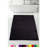 Bonny Home Elite Siyah 80X150 Cm Koseli Pelus Banyo Paspasi Kaymaz Buyuk Ebat Pufidik Banyo Halisi