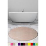 Bonny Home Elite Vizon 150x150 cm Yuvarlak Peluş Banyo Halısı, Kaymaz Taban