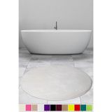 Bonny Home Elite Yuvarlak Banyo Paspası, 150x150 cm, Beyaz, Peluş, Kaymaz Taban