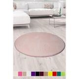Bonny Home Elite Yuvarlak Pudra Peluş Mutfak Halısı, 150x150 cm, Leke Tutmaz, Yıkanabilir, Kaymaz