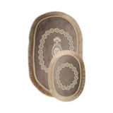 Bonny Home Exclusive Oval Gri Püsküllü 3lü Klozet Takımı Çeyizlik Banyo Halısı Paspası Seti - Renkli - 98