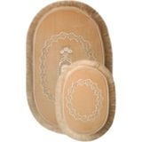 Bonny Home Exclusive Oval Vizon 2'li Klozet Takımı Çeyizlik Banyo Halısı Paspası Seti