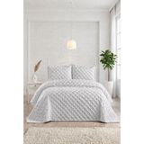 Bonny Home Gri Çift Kişilik Bohem Pike Takımı Mevsimlik 240X250 Yatak Örtüsü Seti Rozella