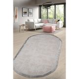 Bonny Home Kare Plus Krem Oval Spor Saçaklı Çocuk Odası Halısı, 50x60 cm, Kaymaz Tabanlı, Makinede Yıkanabilir