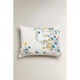 Bonny Home Kelebek Turkuaz Desenli 2'li Yastık Kılıfı, Pamuklu Kumaş, Fermuarlı, 50 x 70 cm