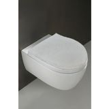 Bonny Home Klozet Kapak Örtüsü Peluş Krem Düz