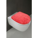 Bonny Home Klozet Kapak Örtüsü Ultrasoft Düz Kırmızı