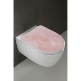 Bonny Home Klozet Kapak Örtüsü Ultrasoft Düz Pembe