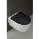 Bonny Home Klozet Kapak Örtüsü Ultrasoft Düz Siyah