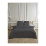 Bonny Home Line Antrasit Pamuk Saten Çift Kişilik Nevresim Takımı, 200 x 220 cm, 4 Parça Set, Lastiksiz Çarşaflı