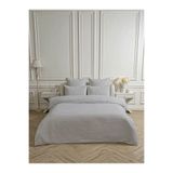 Bonny Home Line Gri Pamuk Saten Çift Kişilik Nevresim Takımı, 200 x 220 cm, Lastiksiz Çarşaflı, 4 Parça Set