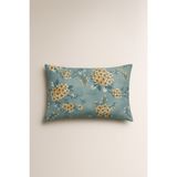 Bonny Home Mirna Yeşil Desenli 2 Li Yastık Kılıfı Pamuklu Kumaş Fermuarlı - 50 X 70