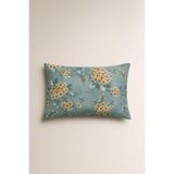 Bonny Home Mirna Yeşil Desenli 2'li Yastık Kılıfı, 50 x 70 cm, Pamuklu Kumaş, Fermuarlı