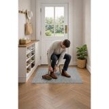 Bonny Home Montera Sisal Antrasit Antre Paspası Kapı İçi Giriş Halısı Kapı Önü -7006