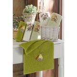 Bonny Home Nakışlı Olive Desenli%100 Pamuklu 6'lı Mutfak El Havlusu, 30 x 50 cm, Yeşil