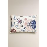 Bonny Home Navira Desenli 2'li Yastık Kılıfı, Pamuklu Kumaş, Fermuarlı, 50 x 70 cm, Çok Renkli