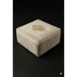 Bonny Home Nergis Kadife Dantelli Güpürlü Hurç Küçük Boy, 30x35x15 cm, Vizon