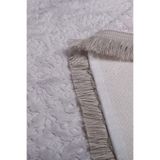 Bonny Home Nova Gri Spor Saçaklı Mutfak Halısı, Kaymaz Tabanlı, 80 x 80 cm