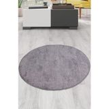 Bonny Home Nova Gri Yuvarlak Çocuk Odası Halısı, 100x100 cm, Yumuşak Kaymaz
