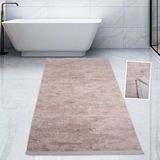 Bonny Home Nova Vizon 80X150 cm Pamuk Kaymaz Taban Peluş Banyo Paspası Büyük Püsküllü Banyo Halısı - 80 x 125 cm