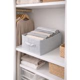 Bonny Home Ordena Tekli Gri Dolap İçi Düzenleyici Katlanabilir Organizer, 45x24x20 cm