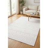 Bonny Home Premium Salon Halısı | 3 4 5 6 metrekare | Kaymaz Yumuşak Dokulu Modern Dekoratif Krem Cresta - 7023