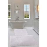 Bonny Home Relax Gri Köşeli 60X100 + 50X60 cm 2'li Pufidik Banyo Paspası Seti Kaymaz Yıkanabilir Klozet Takımı