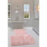 Bonny Home Relax Pudra Köşeli 2'li Banyo Paspası Seti, 60x100 + 50x60 cm, Kaymaz Klozet Takımı
