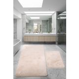 Bonny Home Relax Vizon 80x150 + 50x80 cm Büyük Boy 2'li Banyo Halısı Paspası Seti Kaymaz Klozet Takımı