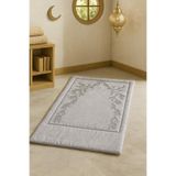 Bonny Home Sahra Gri Kadife Nakışlı Seccade, 120 x 70 cm, Süngerli Yumuşak Namazlık