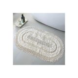 Bonny Home Spagetti Krem Banyo Halısı, 80 x 150 cm,%100 Pamuk, Makinede Yıkanabilir