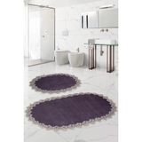 Bonny Home Venus Gri 2'Li Dantelli Banyo Paspasi Seti Ceyizlik Klozet Takimi