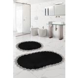 Bonny Home Venus Siyah 2'Li Dantelli Banyo Paspasi Seti Ceyizlik Klozet Takimi