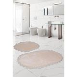 Bonny Home Venüs Vizon 2'li Dantelli Banyo Paspası Seti, 105x65 cm + 75x55 cm