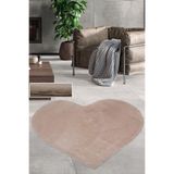 Bonny Home Vizon Çocuk Odası Halısı, Kalp Şekli, 60x60 cm, Peluş, Kaymaz Taban